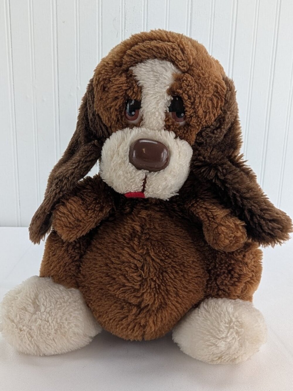 Vintage Russ Berrie Baxter Basset Hound Dog Plush Hand Puppet 10" Stuffed Animal